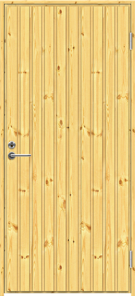 Mökkiovi Swedoor Mökki1 puuvalmis mäntypaneeli puuvalmis karmi