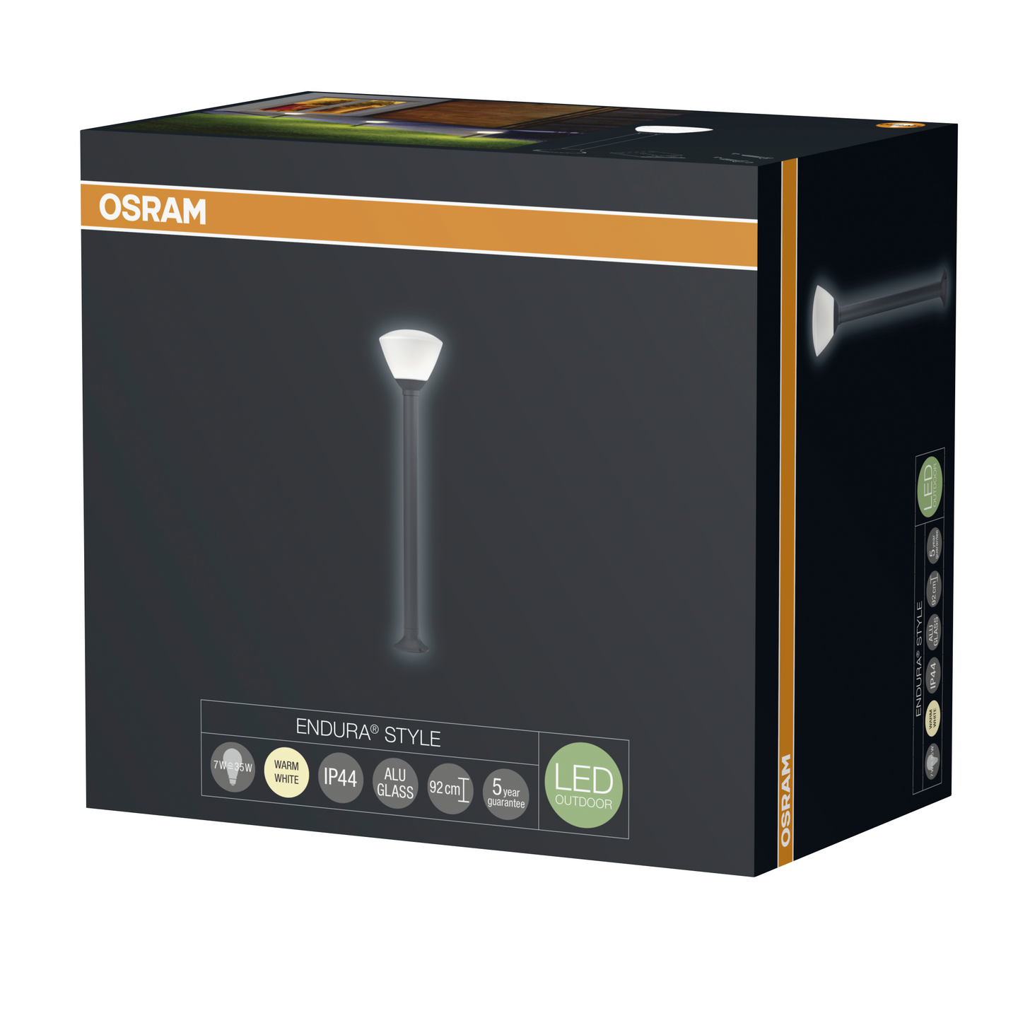 Ulkopylväsvalaisin Osram Endura Style Lantern Bowl 92cm