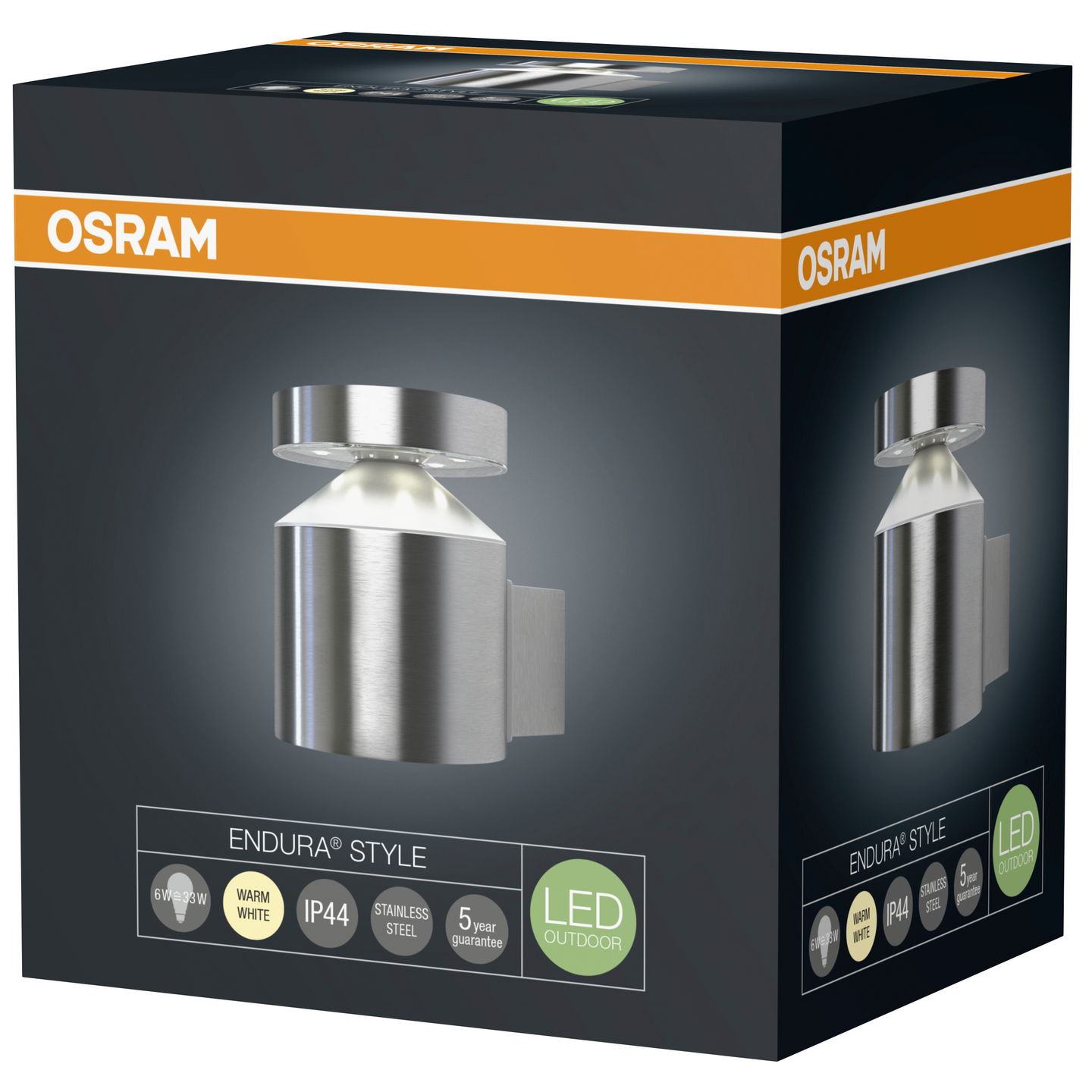 Ulkoseinävalaisin Osram Endura Style Cylinder Wall Steel
