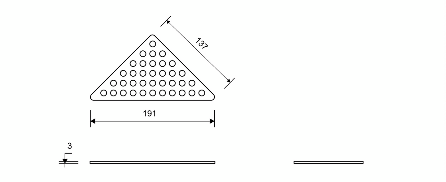 Ritilä Unidrain Classic 2601 200mm kulma