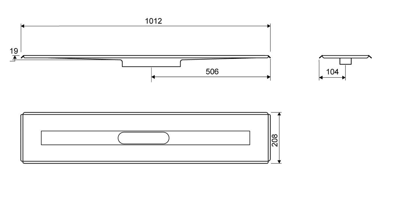 Lattiakaivokaluste Unidrain 3004 keskelle lattiaa
