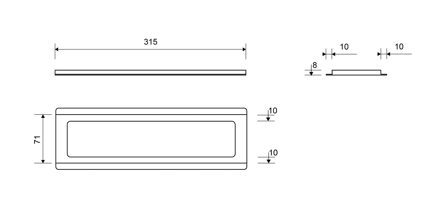 Kehys Unidrain ClassicLine 3500 lattia 8mm harjattu