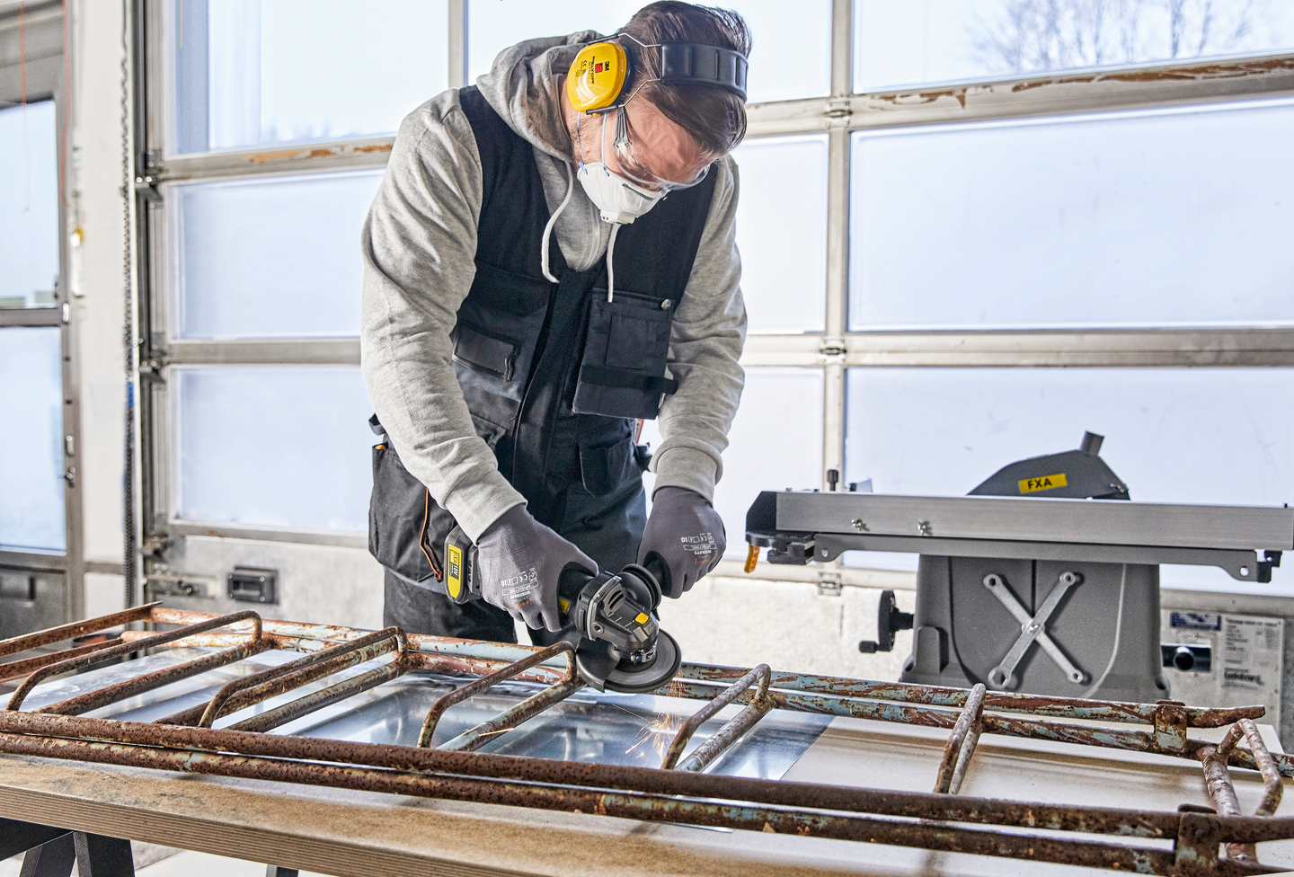 Akkukulmahiomakone FXA XCLICK 125mm runkoversio ilman akkua