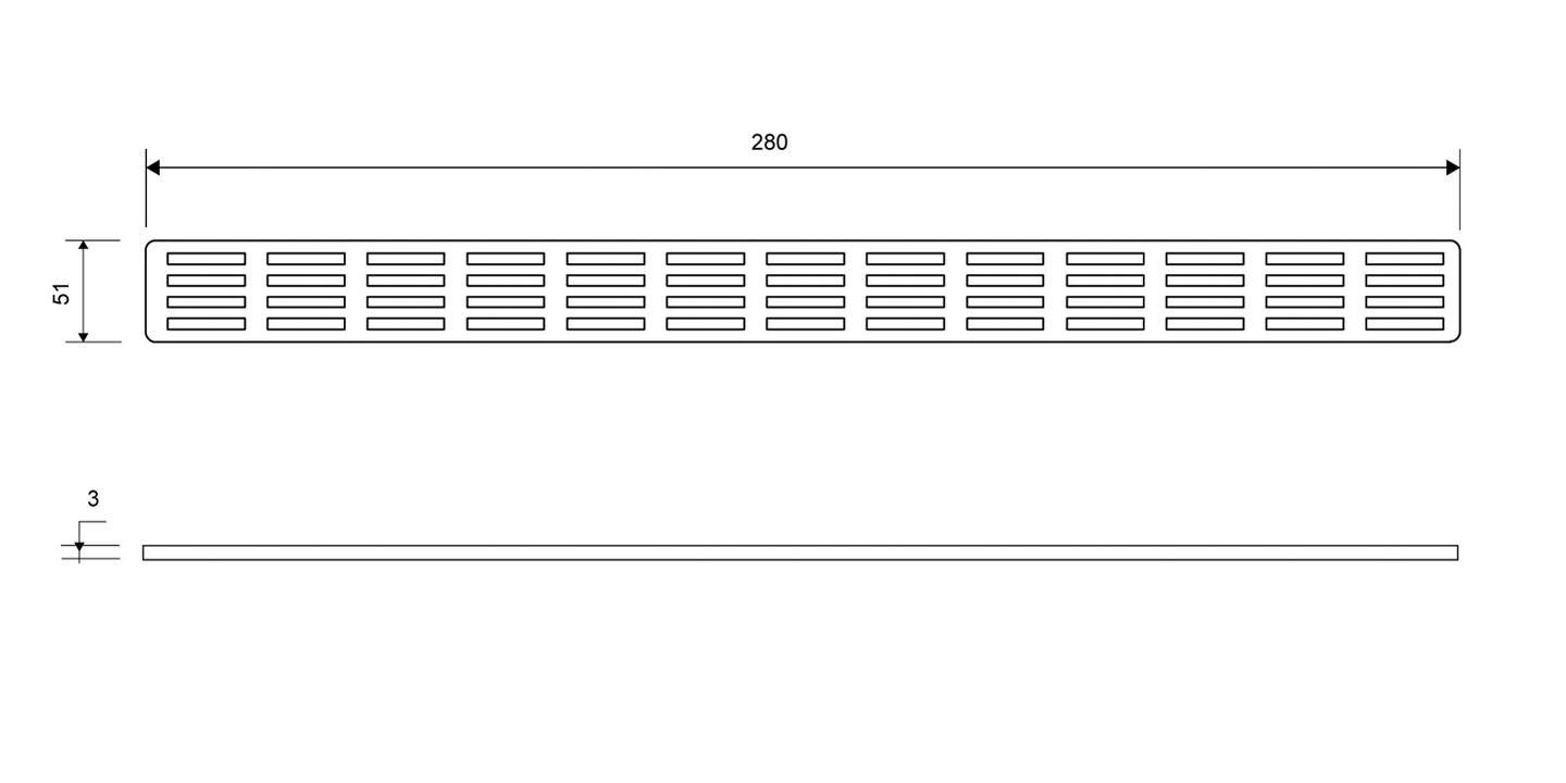 Ritilä Unidrain Stripe 1604 300mm