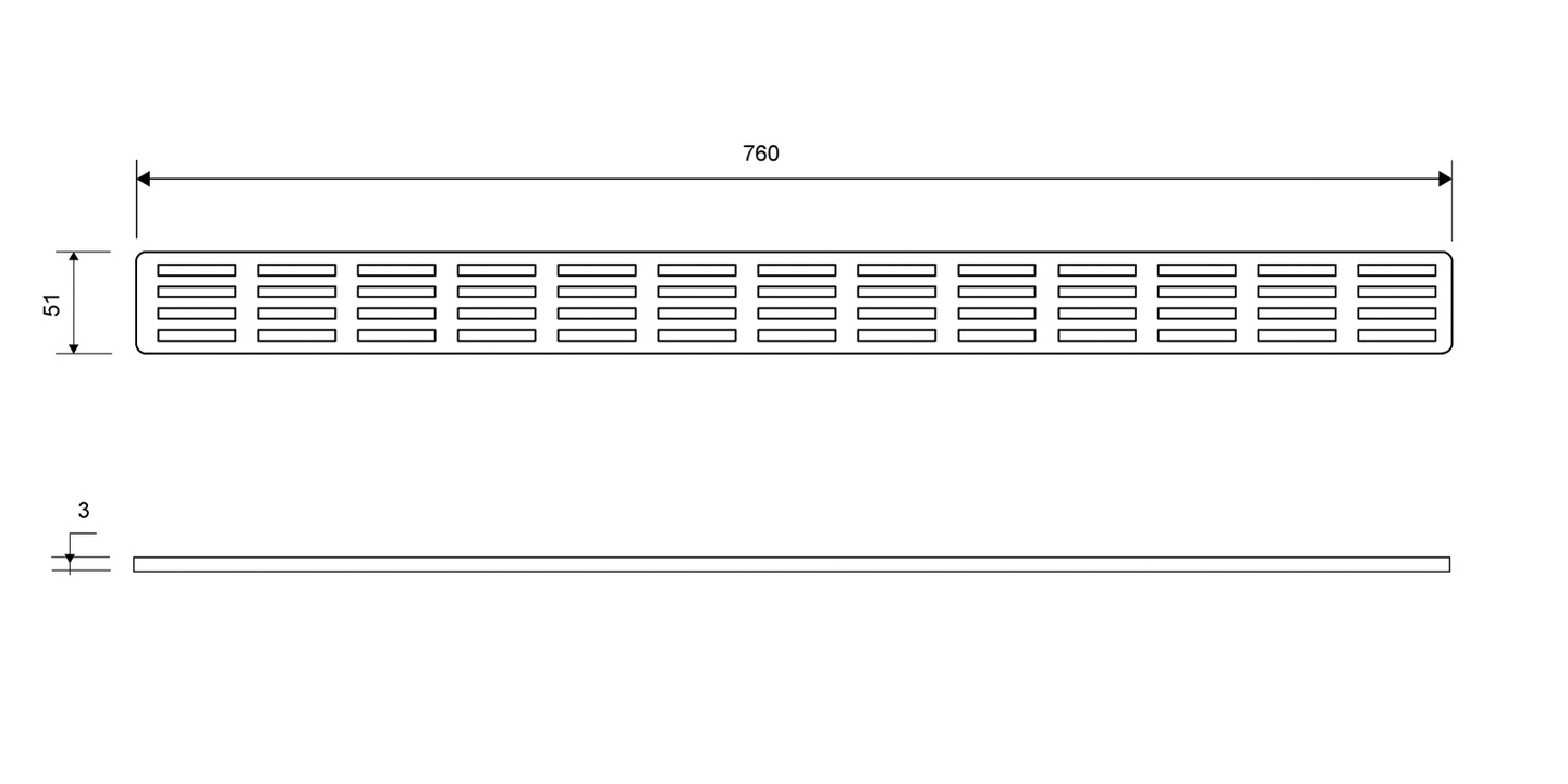 Ritilä Unidrain Stripe 1605