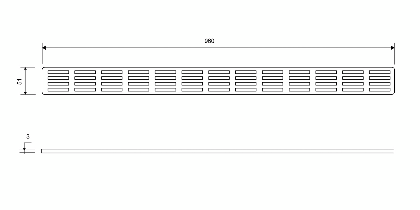 Ritilä Unidrain Stripe 1605