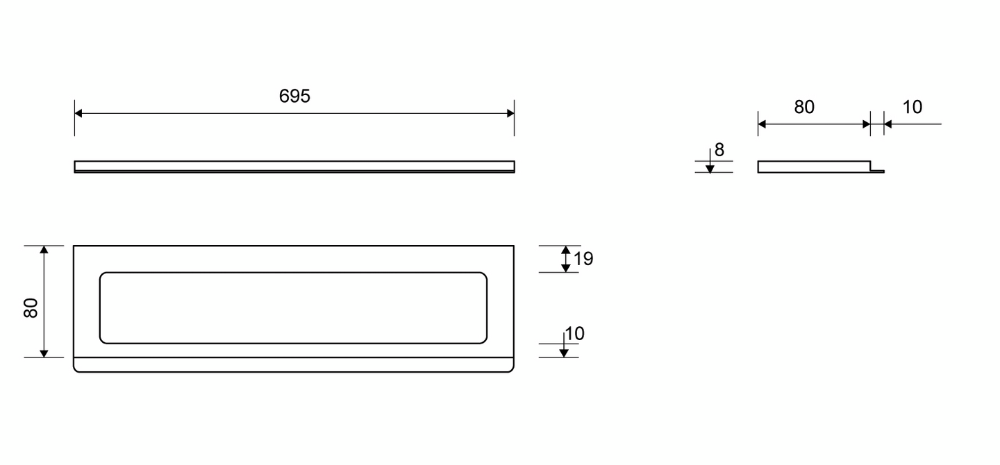 Kehys Unidrain ClassicLine 8mm