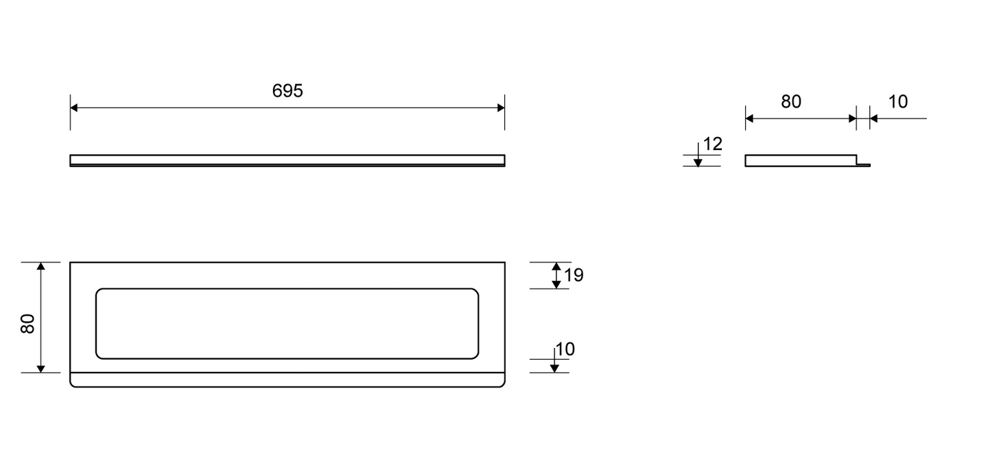 Kehys Unidrain ClassicLine 12mm