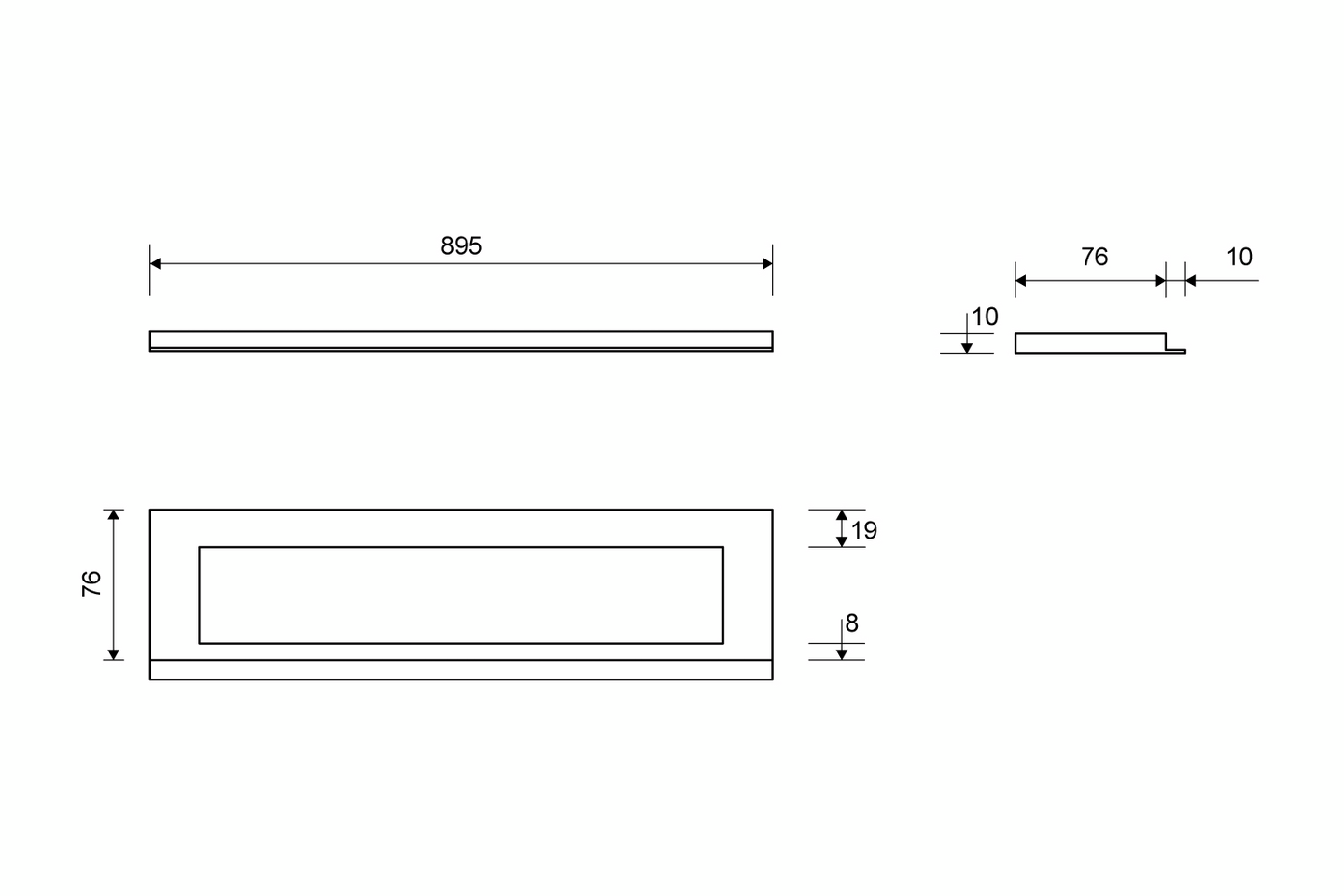 Kehys Unidrain HighLine 10mm