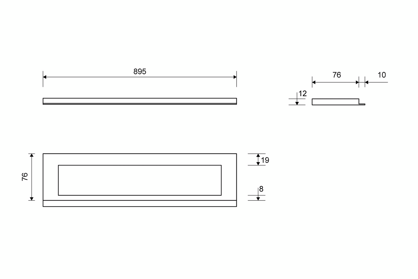 Kehys Unidrain HighLine 12mm