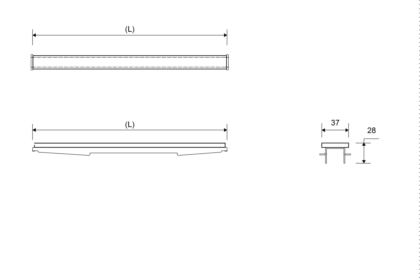 Paneeli Unidrain 1920 musta
