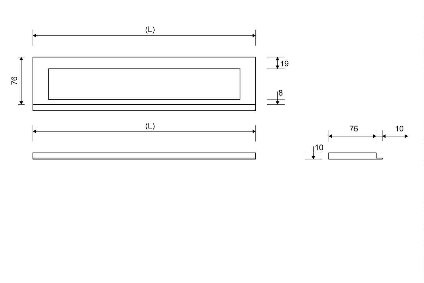 Kehys Unidrain 1915 messinki 10mm