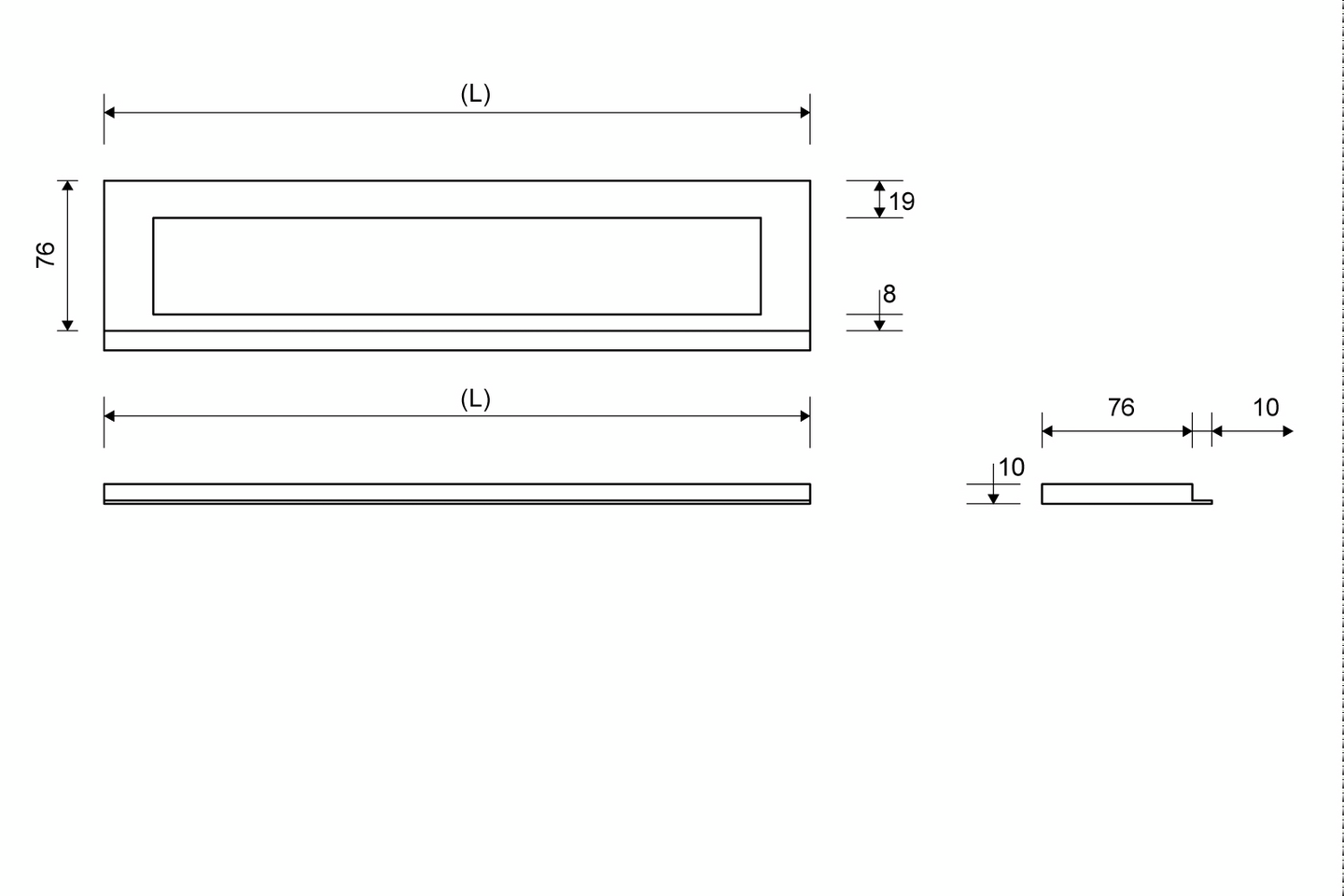 Kehys Unidrain 1917 musta 10mm