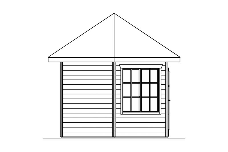 Huvimaja Almelo maalattu harmaa 7,8m²