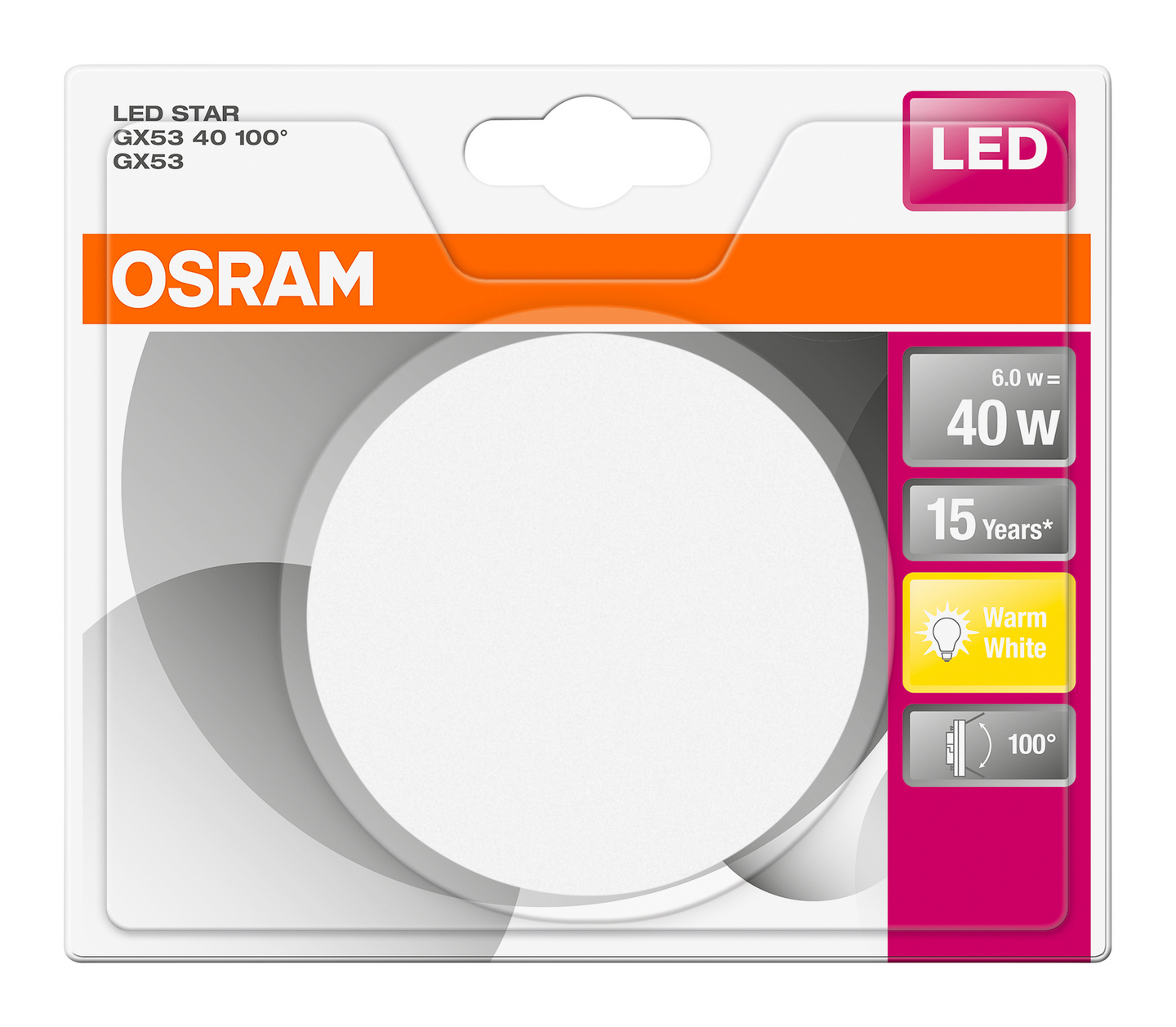 Led-lamppu Osram Star 470lm 827 GX53