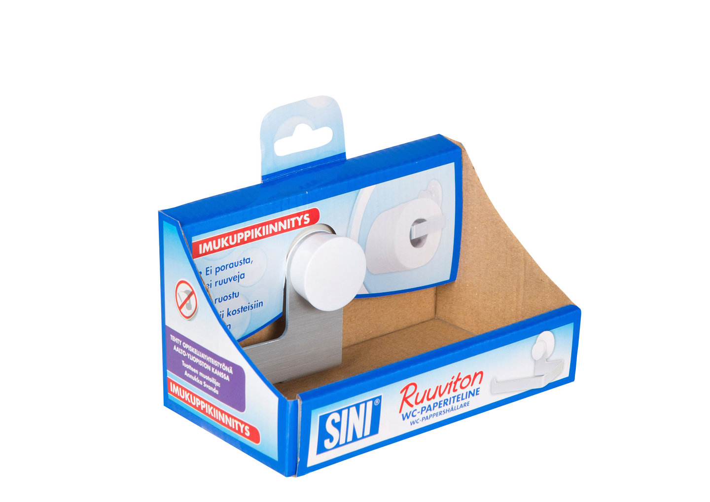 Wc-paperiteline SINI ruuviton