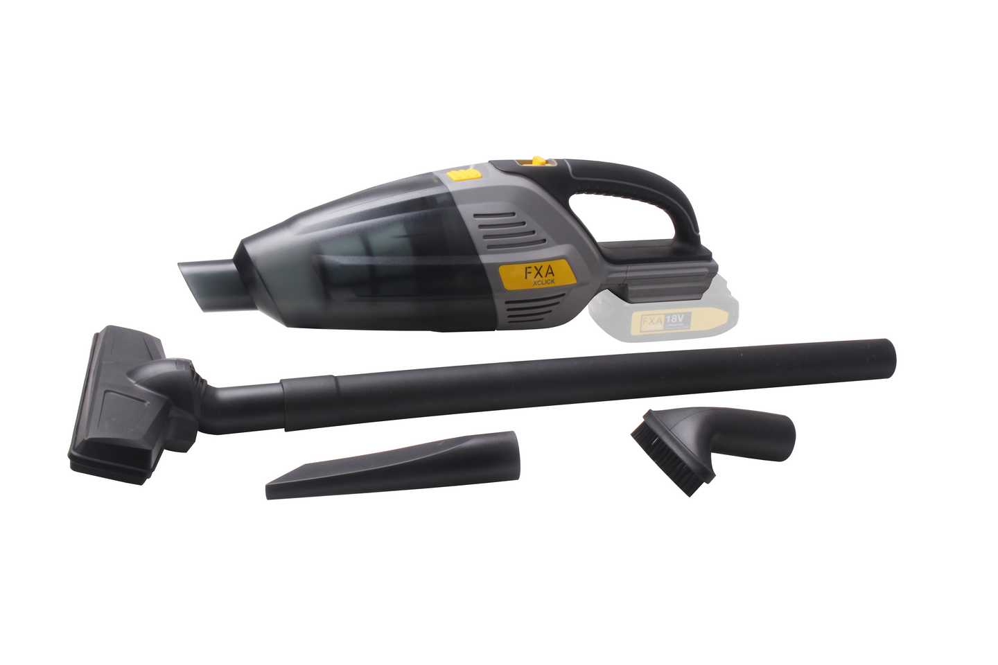 Akkurikkaimuri FXA 18V XCLICK runko + 6 tarviketta