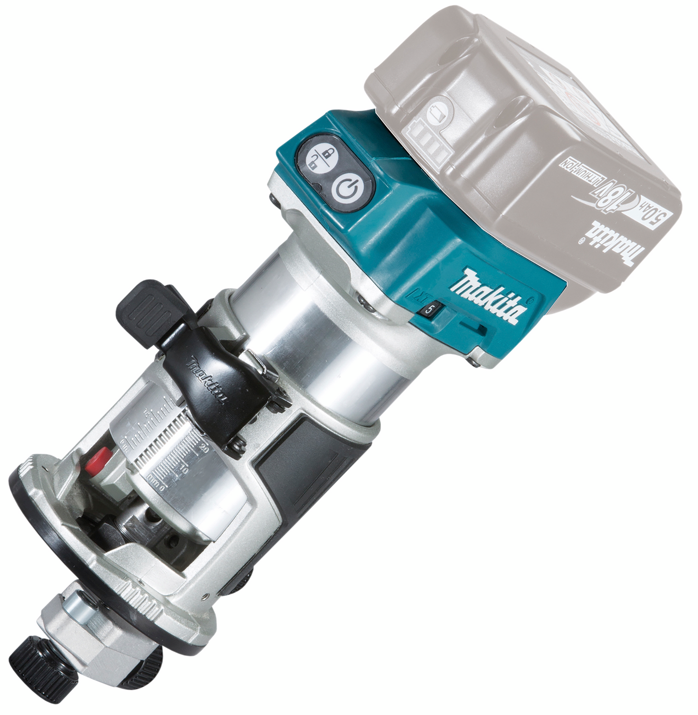 Käsijyrsin Makita DRT50ZJX5 18V runko