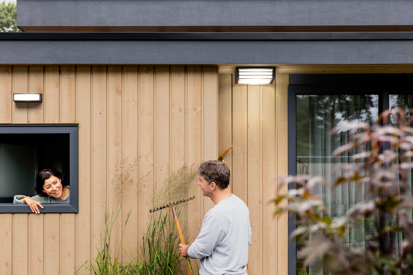 Ulkovalaisin Philips Moonshine 2x14W antrasiitti