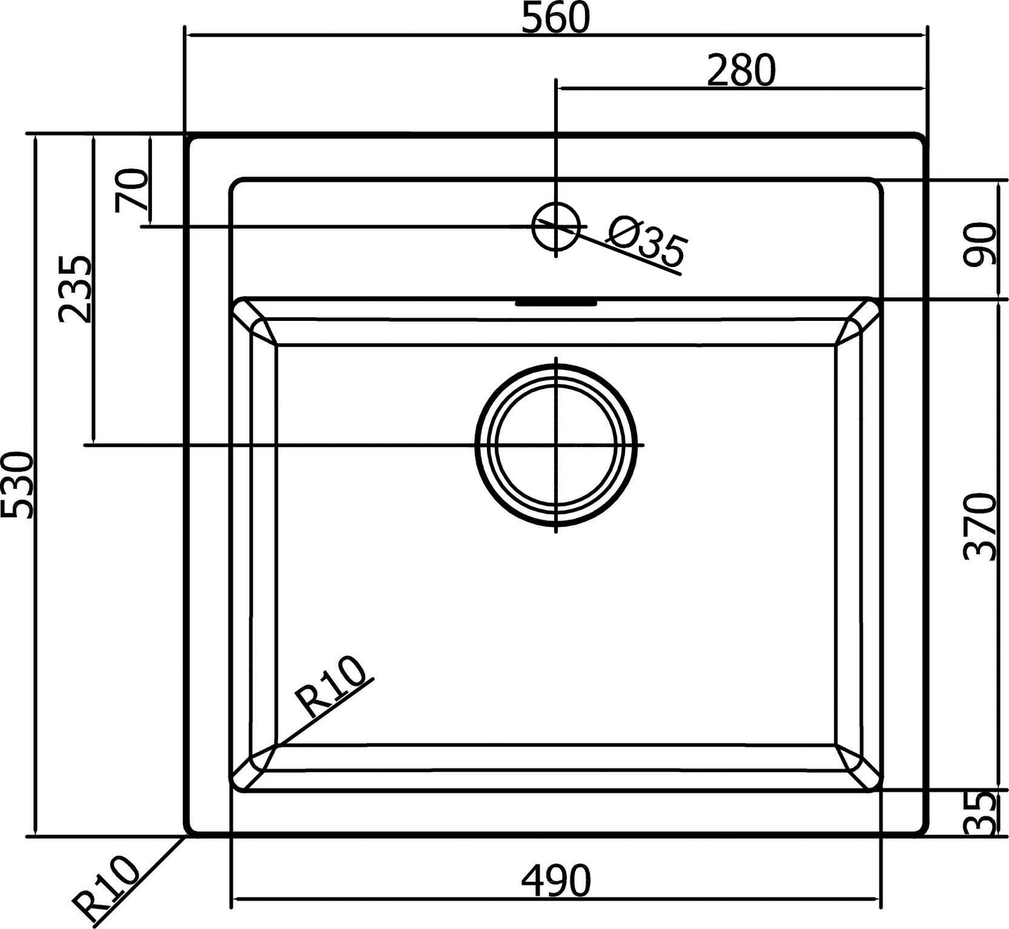 Keittiöallas Cello CF-560G harmaa komposiitti