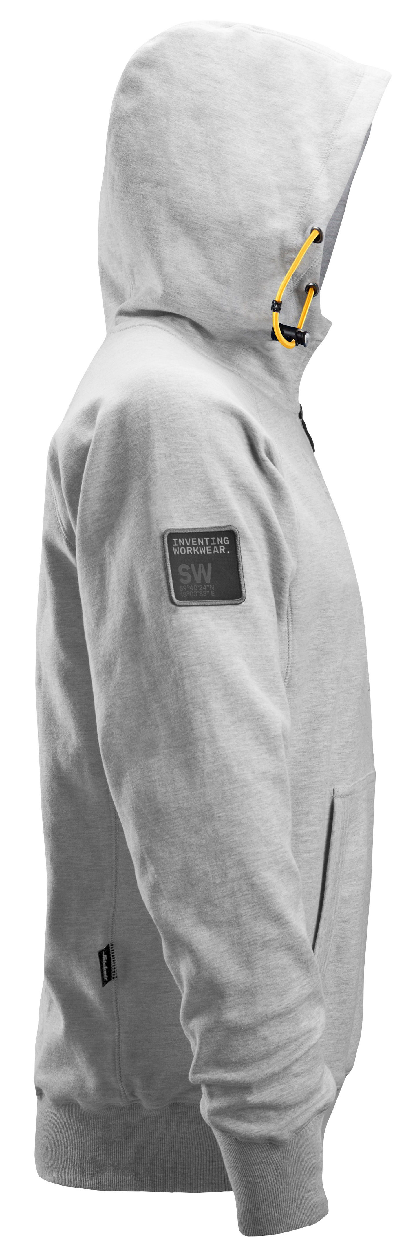 Huppari Snickers vetoketjullinen logolla 2880-2800 harmaameleerattu