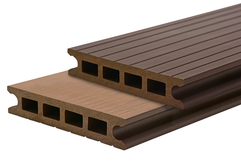 Terassilauta Luna TWPC 26x140x4000mm ruskea harjattu