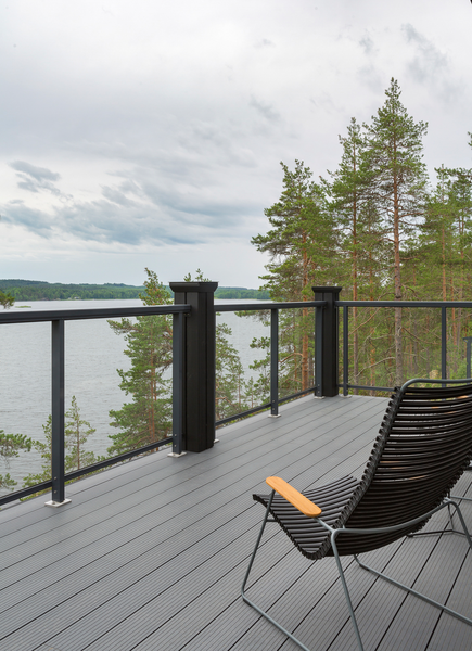 Terassilauta Luna TWPC 26x140x4000mm ruskea harjattu