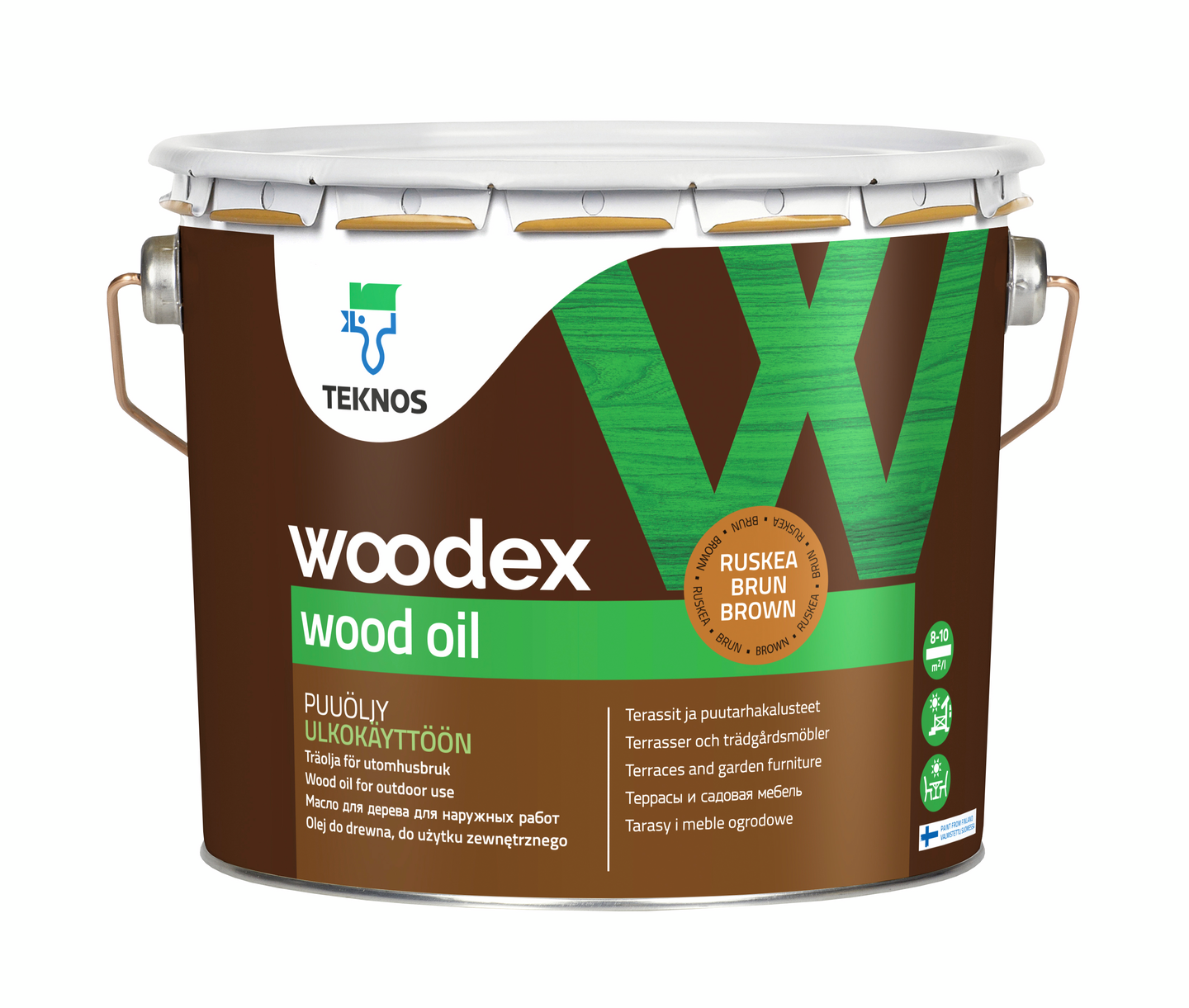 Woodex Wood Oil ruskea puuöljy 2,7l