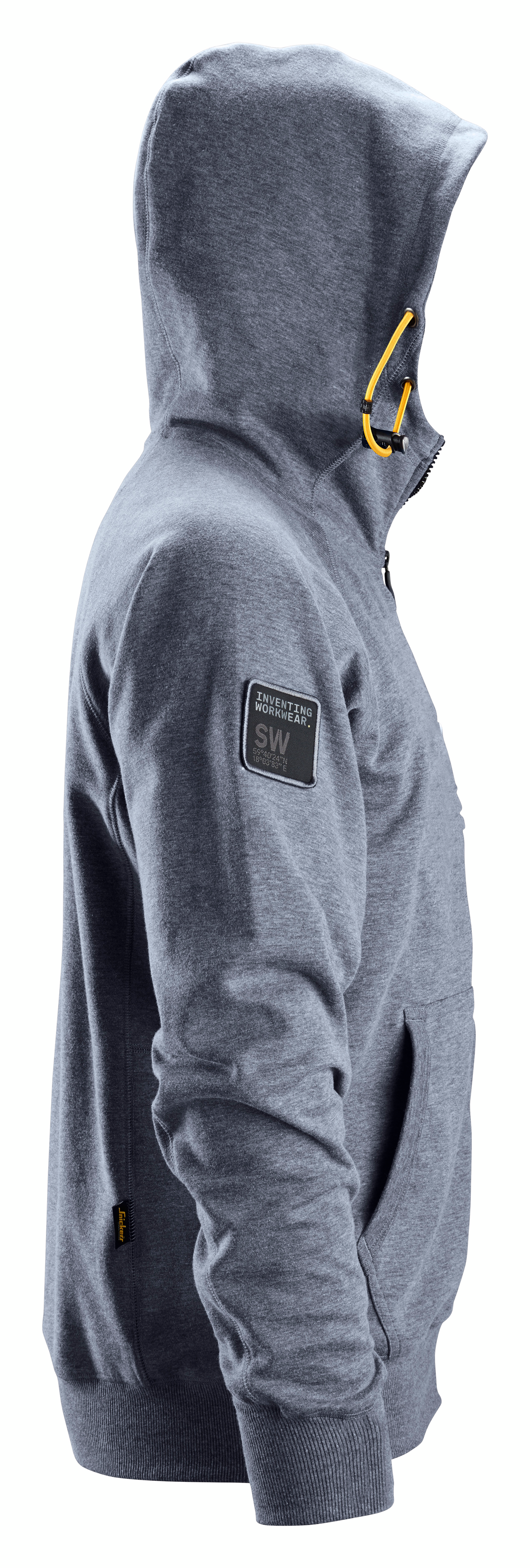 Huppari Snickers vetoketjullinen logolla 2880-3400 siniharmaa