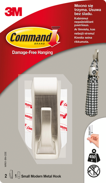 Koukku Command  MR01-BN moderni pieni nikkeli