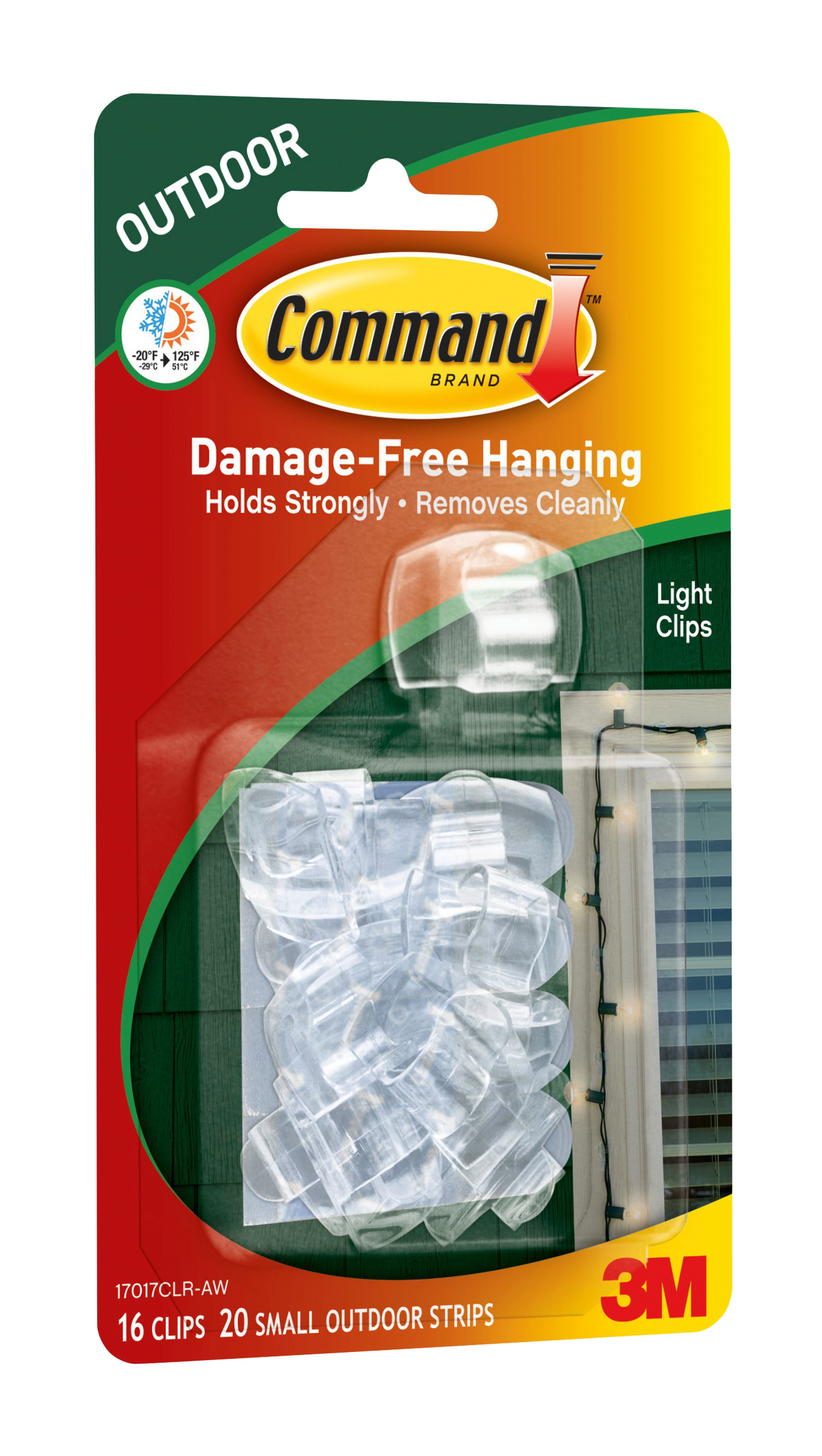 Koukku Command 17017CLR ulkovalopidike kirkas