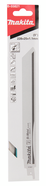 Puukkosahanterä Makita 228x1,1mm BiM kaareva metalli 5kpl