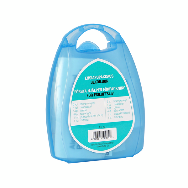 Ensiapupakkaus Safewith.me ulkoiluun