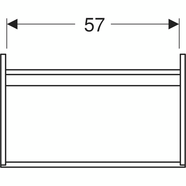 Allaskaappi IDO Elegant L60 K60 S36,6cm Compact tummanharmaa