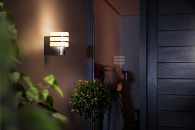 Ulkoseinävalaisin Philips Hue Tuar 9,5W teräs