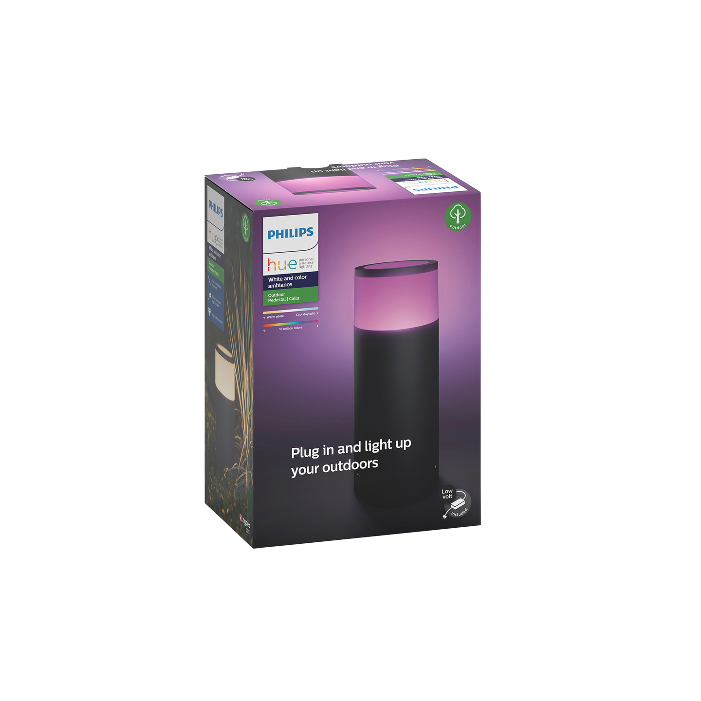 Ulkopylväsvalaisin Philips Hue calla musta peruspakkaus valo + tarvikkeet