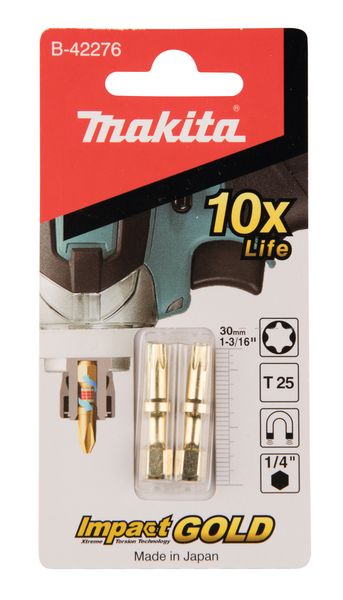 Ruuvauskärki Makita 30mm T25 2kpl Impact Gold Shorton