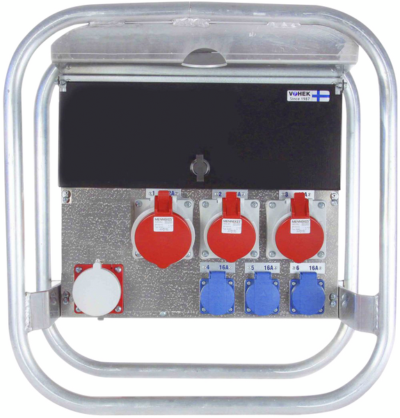 Työmaan alakeskus Vohek TAKP 32 32A IP44 FE/AL