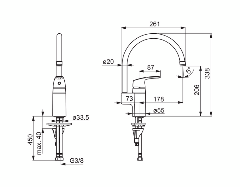 Keittiöhana Oras 1038F Safira
