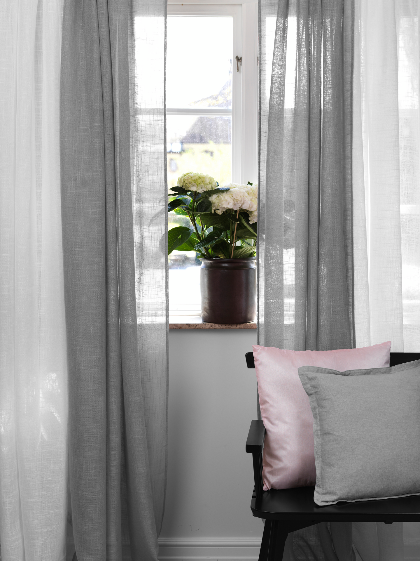 Valmisverho Cello Mia harmaa 130x300 cm