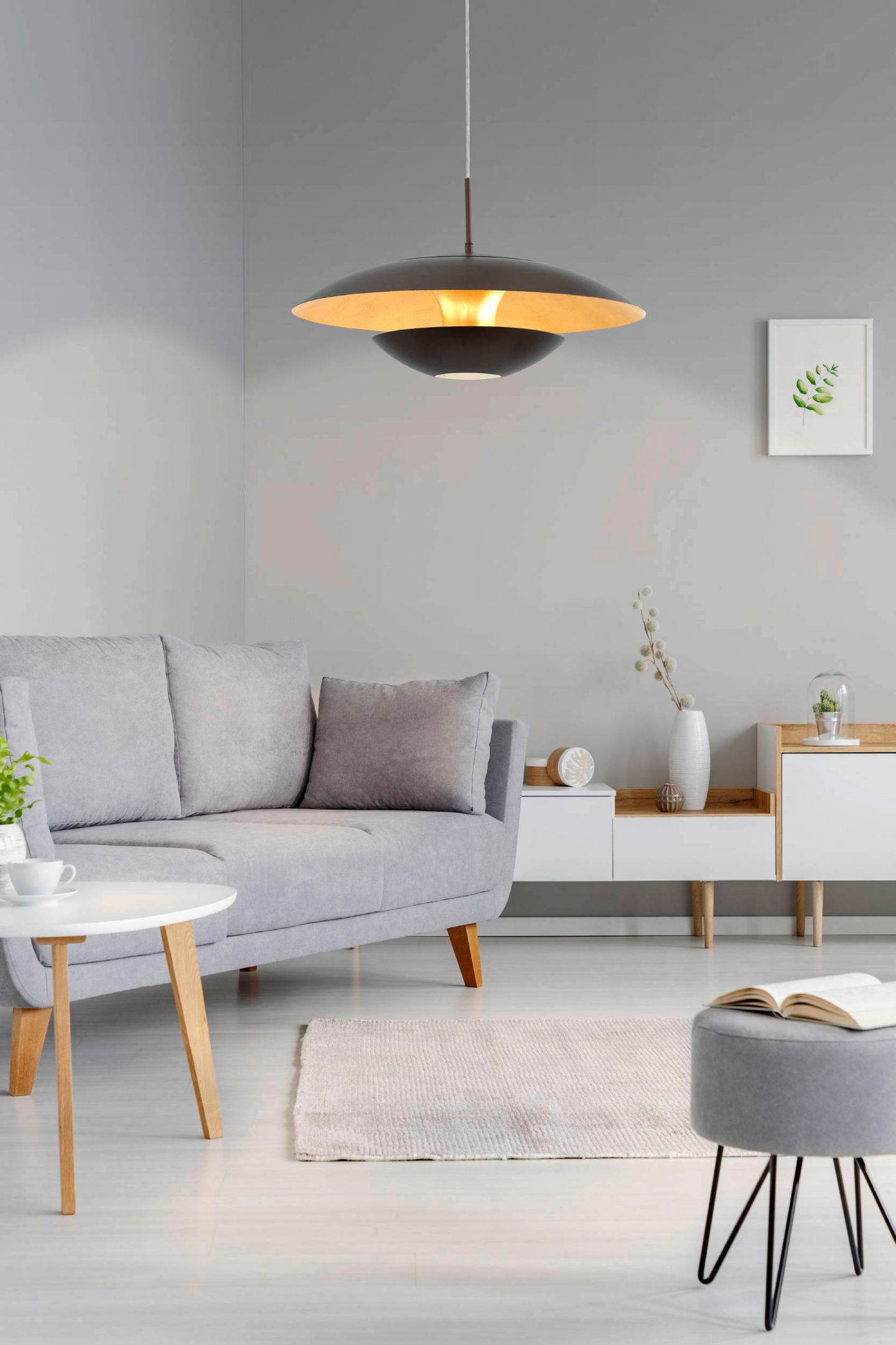 Riippuvalaisin EGLO Nuvano M 60W musta/kulta