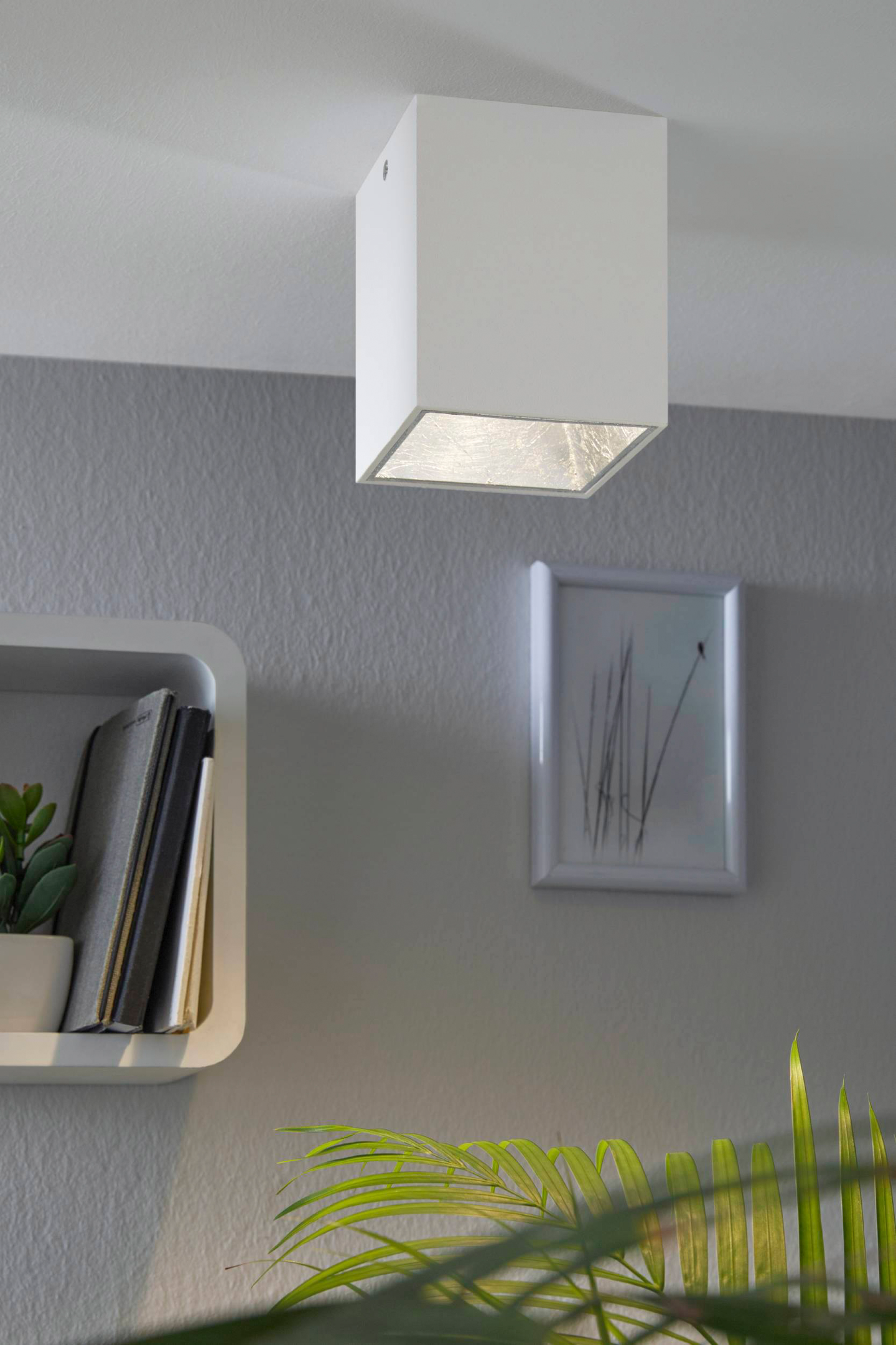 Kattovalaisin EGLO Polasso led neliö 3,3W 340lm valkoinen/hopea