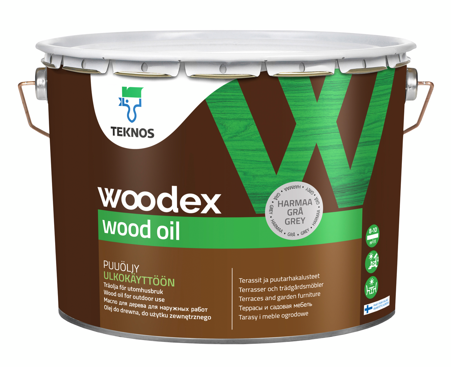 Woodex Wood Oil Puuöljy harmaa 9l