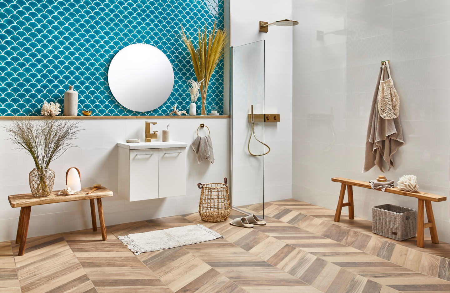 Lattialaatta Cello Treverksoul 11x54 Chevron ruskea 0,94m²