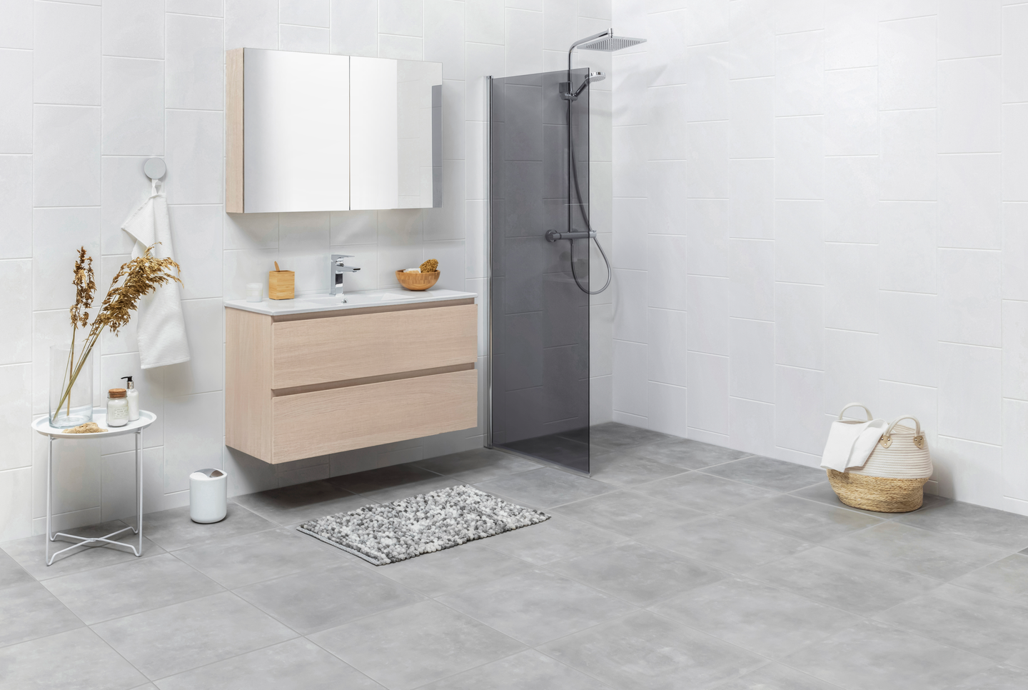 Lattialaatta Cello Assen 45x45 pakkasenkestävä harmaa 1,42m²