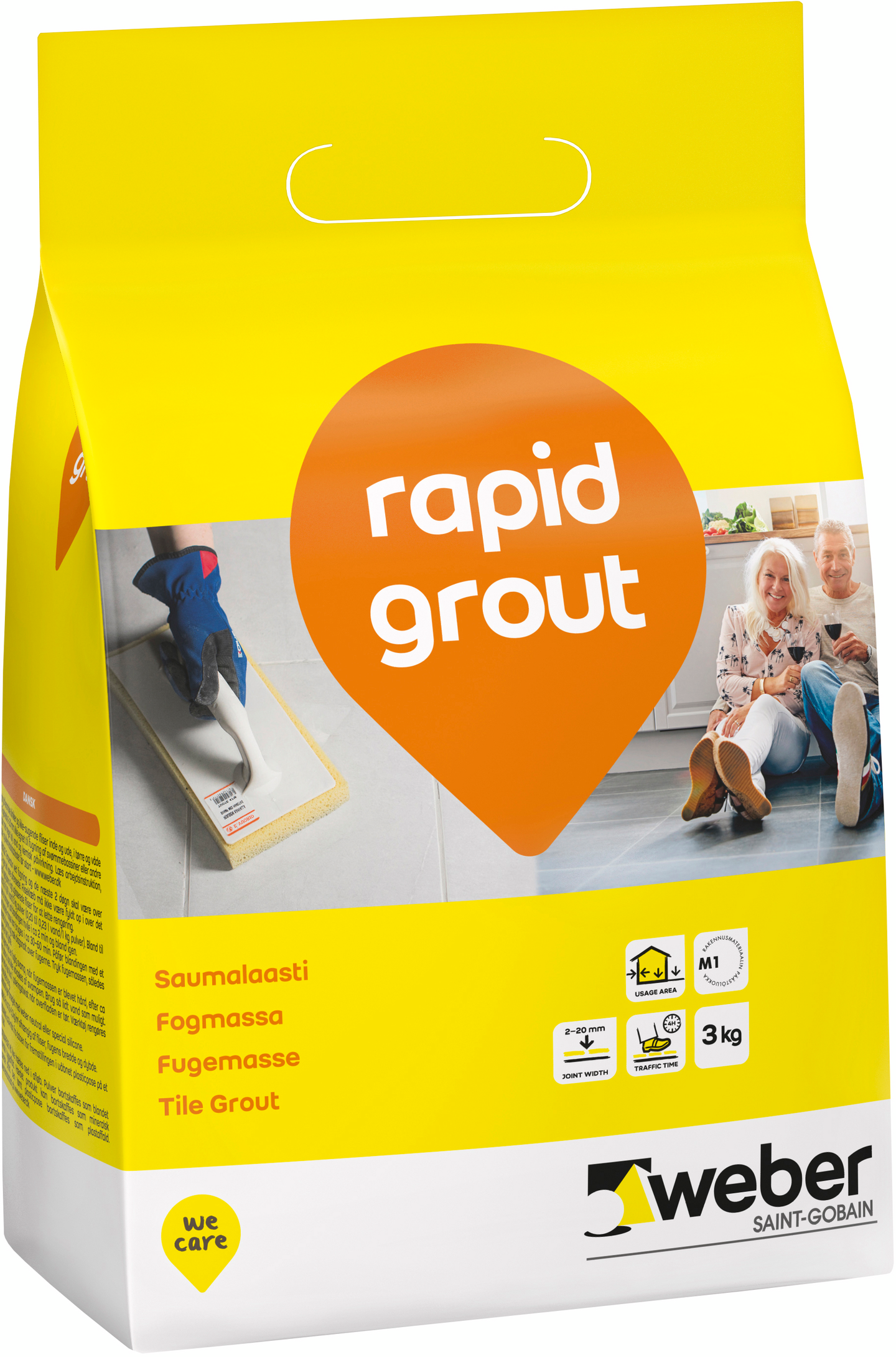 Saumalaasti Weber Rapid Grout 16 Grey 3kg