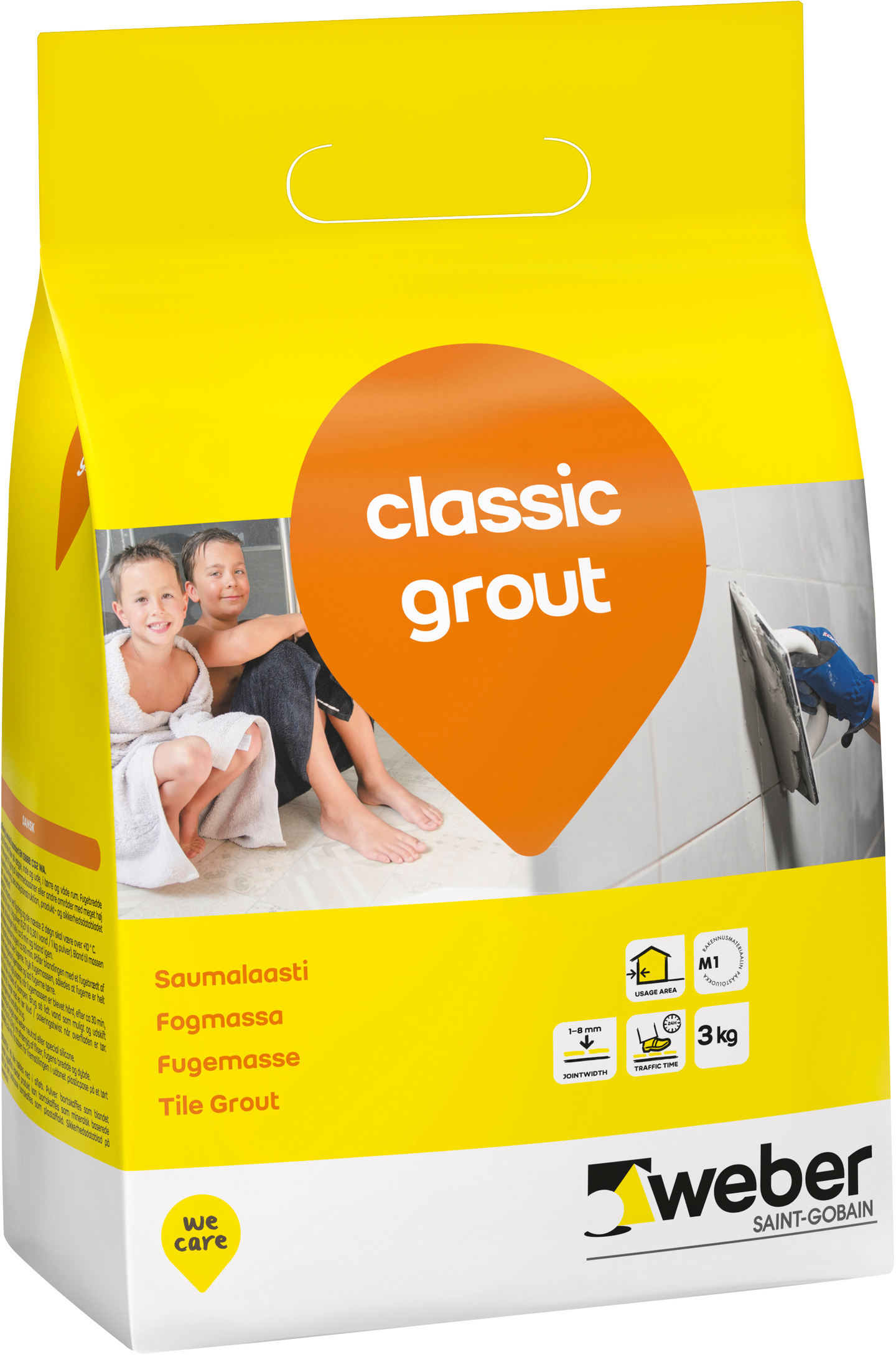 Saumalaasti Weber Classic Grout 13 Silvergrey 3kg