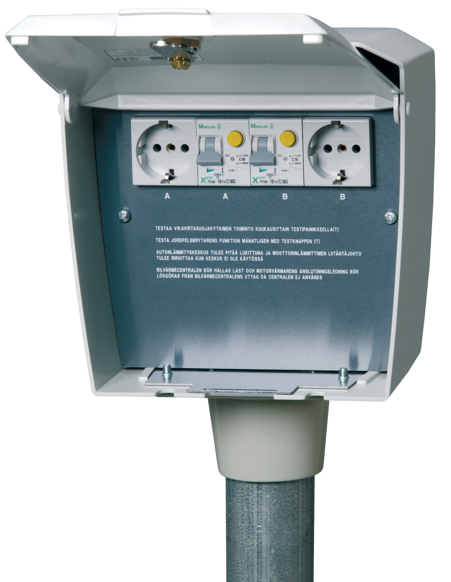 Piharasia Fibox piha 2YS 2 yhdistäsuojaa 2 pistorasiaa