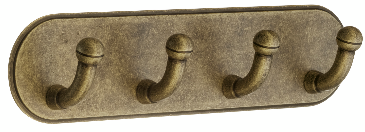 Nelikoukku Beslagsboden tarrakiinnitys BA1124 antiikkimessinki