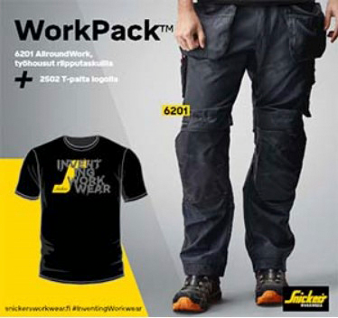 Workpack Snickers FIN 6201 teräksenharmaa
